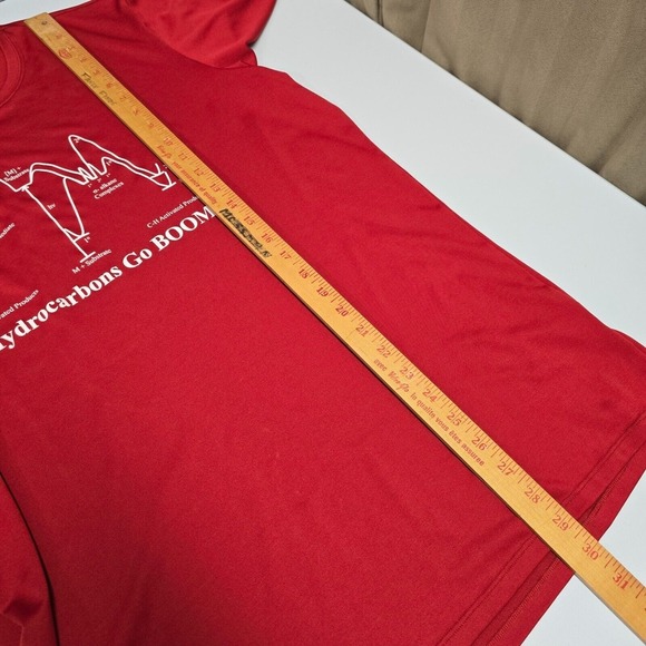 Patagonia Shirt Mens XXL Orange Capilene Baselayer Graphic Hydrocarbons Go BOOM - Picture 11 of 12